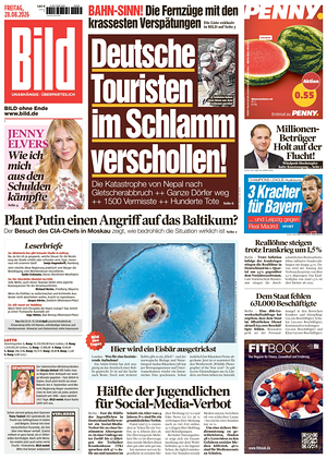 Prima pagina Bild di oggi - Quotidiano estero