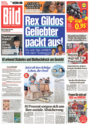 Prima pagina Bild di oggi - Quotidiano estero