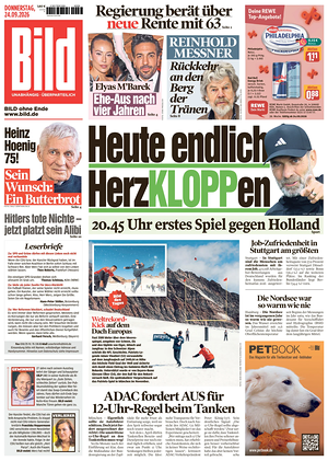 Prima pagina Bild di oggi - Quotidiano estero