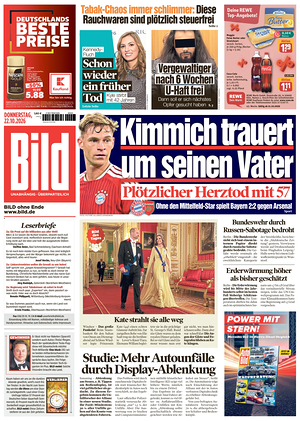 Prima pagina Bild di oggi - Quotidiano estero
