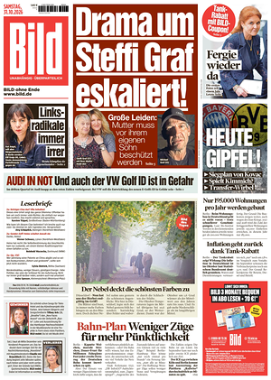 Prima pagina Bild di oggi - Quotidiano estero