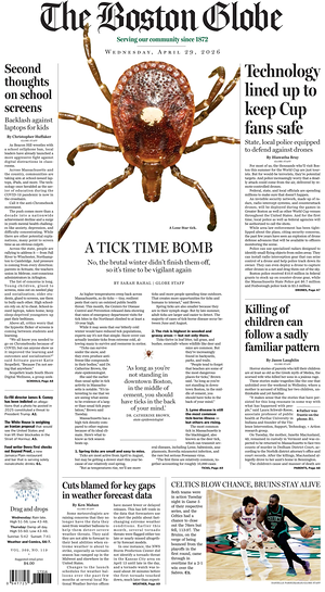 The Boston Globe prima pagina
