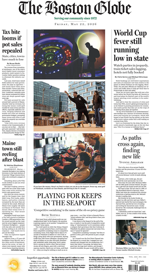 Prima pagina The Boston Globe di oggi - Quotidiano estero