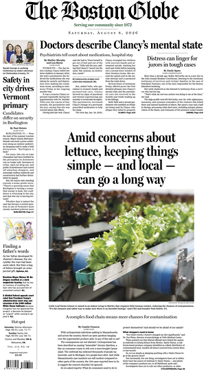 Prima pagina The Boston Globe di oggi - Quotidiano estero