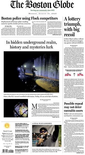 Prima pagina The Boston Globe di oggi - Quotidiano estero