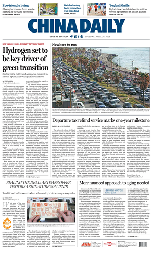 China Daily Global Edition (USA) prima pagina