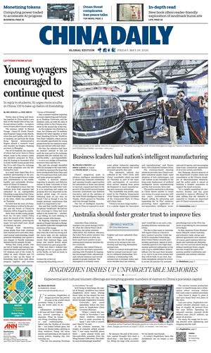 Prima pagina China Daily Global Edition (USA) di oggi - Quotidiano estero