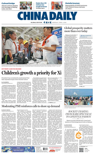 Prima pagina China Daily Global Edition (USA) di oggi - Quotidiano estero