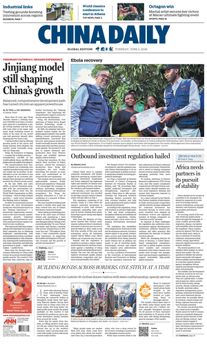Prima pagina China Daily Global Edition (USA) di oggi - Quotidiano estero