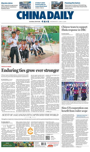 Prima pagina China Daily Global Edition (USA) di oggi - Quotidiano estero