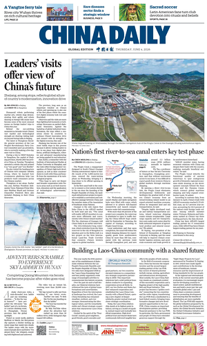 Prima pagina China Daily Global Edition (USA) di oggi - Quotidiano estero