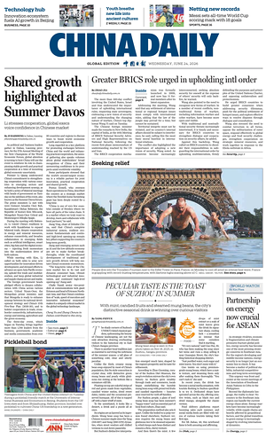 Prima pagina China Daily Global Edition (USA) di oggi - Quotidiano estero