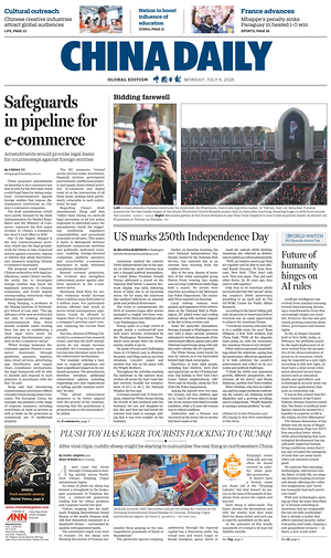 Prima pagina China Daily Global Edition (USA) di oggi - Quotidiano estero