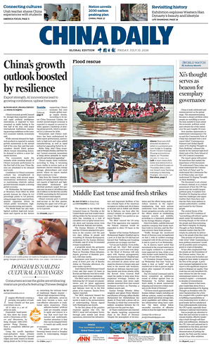 Prima pagina China Daily Global Edition (USA) di oggi - Quotidiano estero