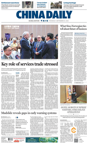 Prima pagina China Daily Global Edition (USA) di oggi - Quotidiano estero