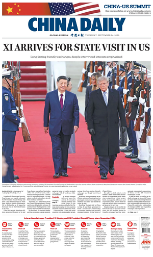 Prima pagina China Daily Global Edition (USA) di oggi - Quotidiano estero