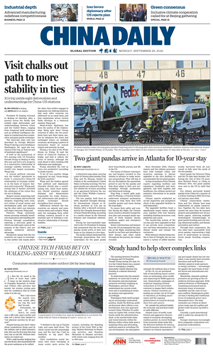 Prima pagina China Daily Global Edition (USA) di oggi - Quotidiano estero