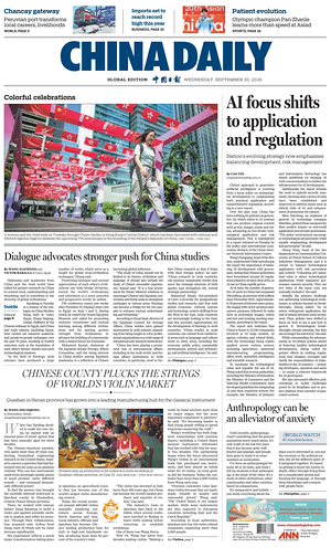 Prima pagina China Daily Global Edition (USA) di oggi - Quotidiano estero