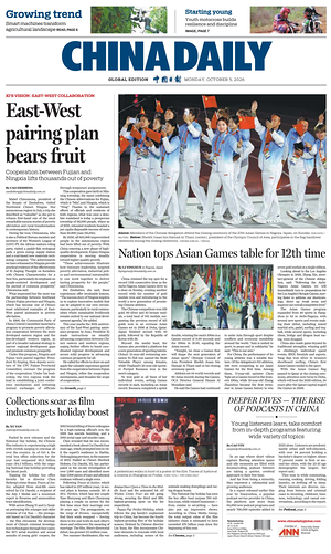 Prima pagina China Daily Global Edition (USA) di oggi - Quotidiano estero