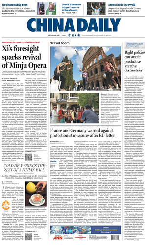 Prima pagina China Daily Global Edition (USA) di oggi - Quotidiano estero