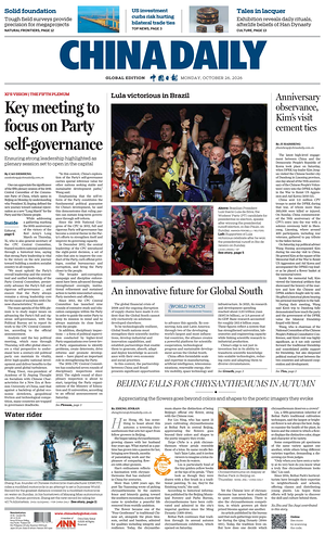 Prima pagina China Daily Global Edition (USA) di oggi - Quotidiano estero