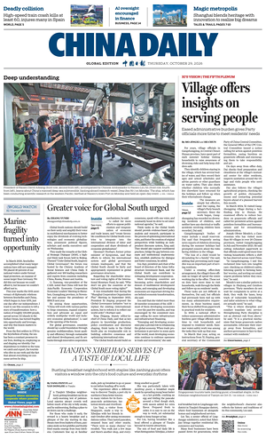 Prima pagina China Daily Global Edition (USA) di oggi - Quotidiano estero