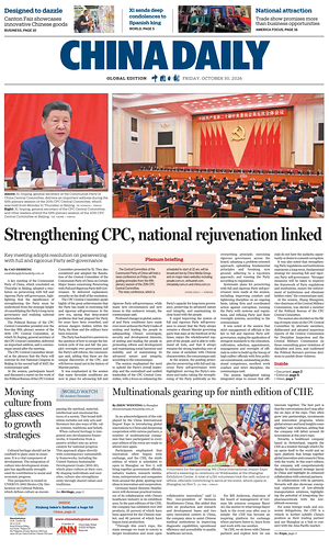 Prima pagina China Daily Global Edition (USA) di oggi - Quotidiano estero