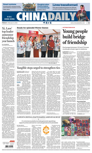 Prima pagina China Daily (Hong Kong) di oggi - Quotidiano estero