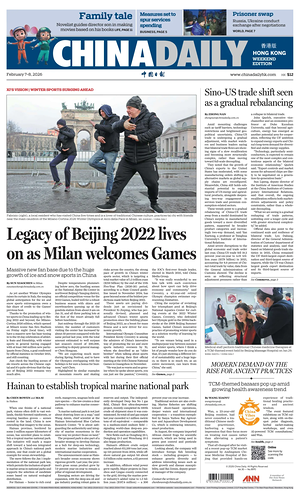 Prima pagina China Daily (Hong Kong) di oggi - Quotidiano estero