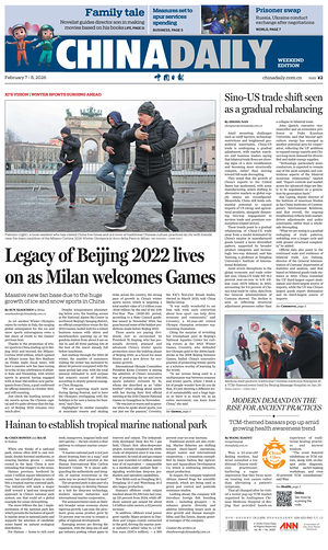 Prima pagina China Daily di oggi - Quotidiano estero