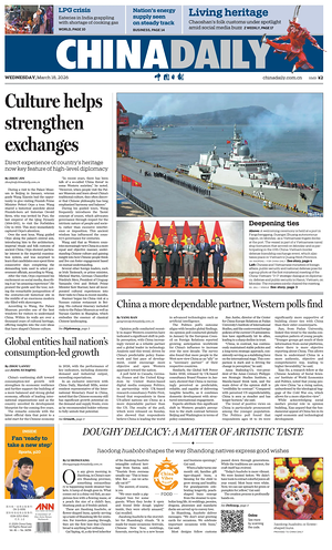 Prima pagina China Daily di oggi - Quotidiano estero