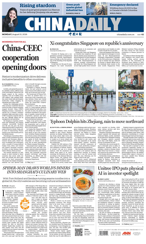 Prima pagina China Daily di oggi - Quotidiano estero
