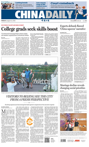 Prima pagina China Daily di oggi - Quotidiano estero