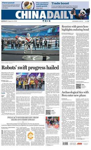 Prima pagina China Daily di oggi - Quotidiano estero