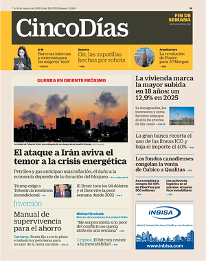 Prima pagina Cinco Días di oggi - Quotidiano finanza