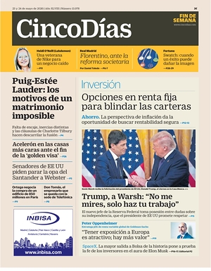 Prima pagina Cinco Días di oggi - Quotidiano finanza