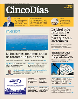 Prima pagina Cinco Días di oggi - Quotidiano finanza
