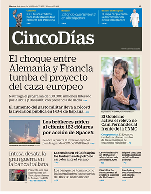 Cinco Días prima pagina
