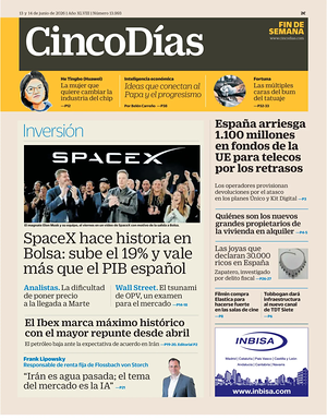 Prima pagina Cinco Días di oggi - Quotidiano finanza