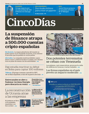 Cinco Días prima pagina