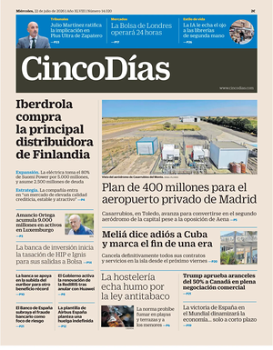 Cinco Días prima pagina