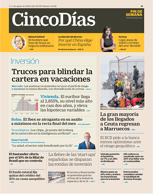 Prima pagina Cinco Días di oggi - Quotidiano finanza