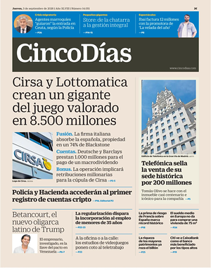 Cinco Días prima pagina