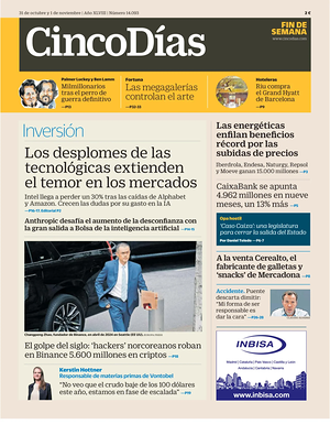Prima pagina Cinco Días di oggi - Quotidiano finanza