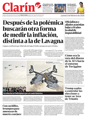 Prima pagina Clarín di oggi - Quotidiano estero