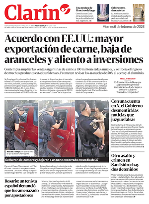Prima pagina Clarín di oggi - Quotidiano estero