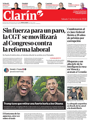 Prima pagina Clarín di oggi - Quotidiano estero
