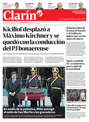 Prima pagina Clarín di oggi - Quotidiano estero