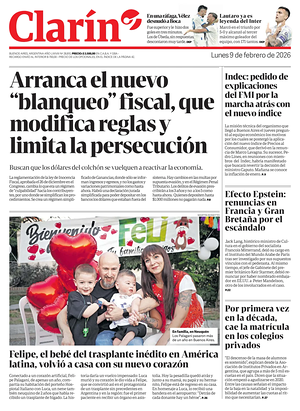 Prima pagina Clarín di oggi - Quotidiano estero