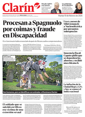 Prima pagina Clarín di oggi - Quotidiano estero